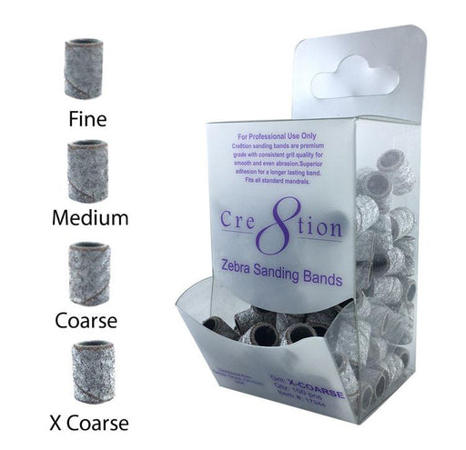 Cre8tion Zebra Sanding Band, X-COARSE, 17344 (Packing: 100 pcs/box, 50 pcs/INNER case, 200 boxes/MASTER case)