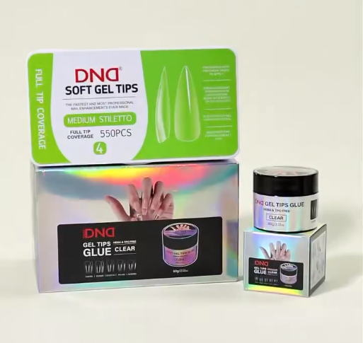 DND Gel Tips Glue 2.12oz, CLEAR (HEMA & TPO Free)