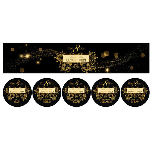 Cre8tion 5 Steps Luxury Golden Pedicure Spa (Pk: 99sets/case, 56 cases/pallet)