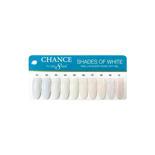 Chance Shade of White Gel Collection, Sample Tips