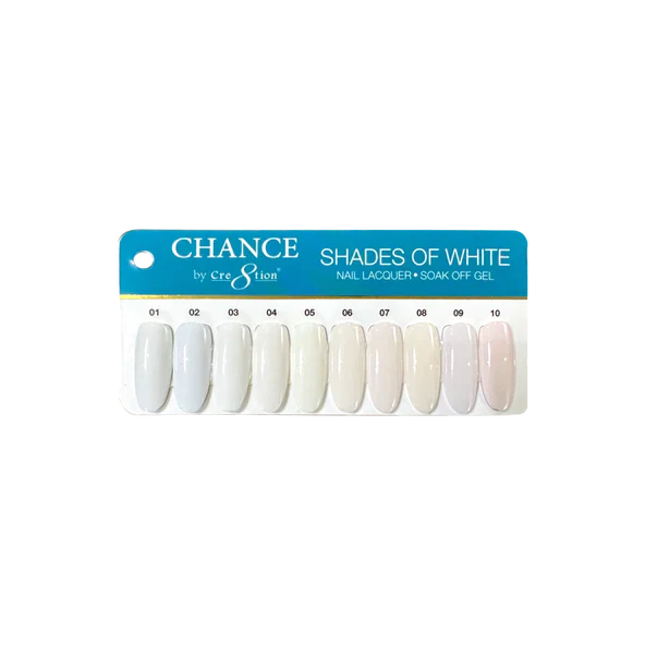 Chance Shade of White Gel Collection, Sample Tips