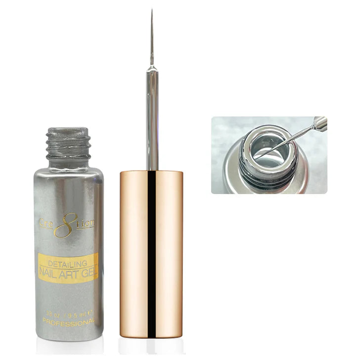 Cre8tion Detailing Nail Art Gel, Silver Mirror Chrome 73, 0.33oz (Pk: 432 pcs/case)