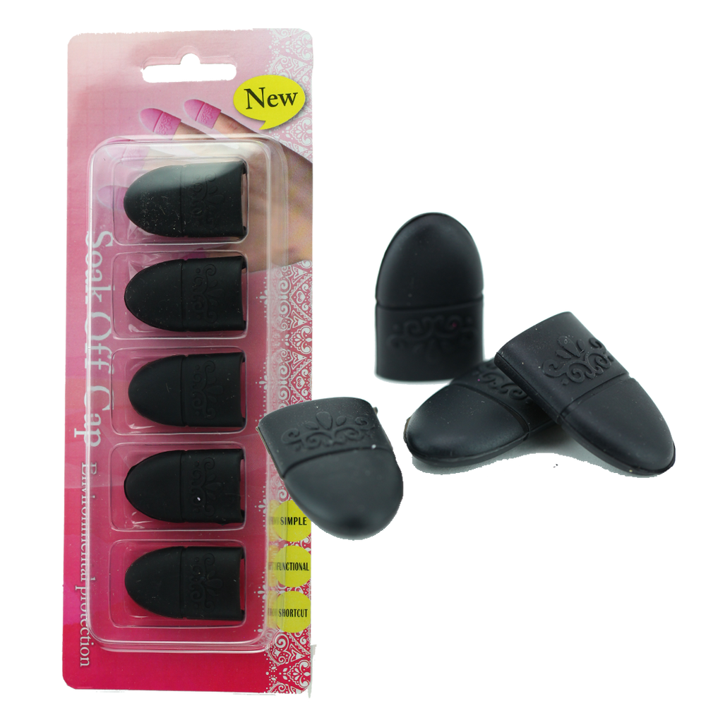 Soak Off Cap - BLACK, 10342 (Packing: 5pcs/pack, 75 pks/box, 4 boxes/case)