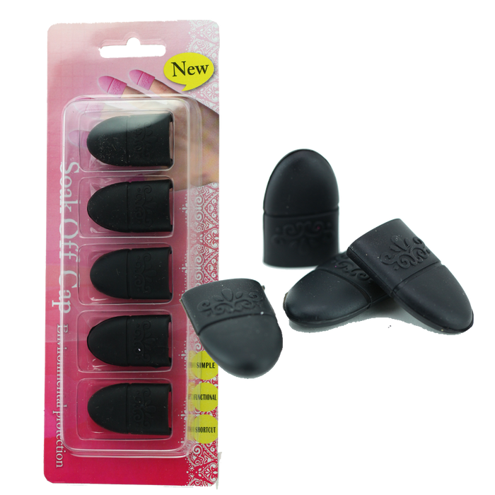 Soak Off Cap - BLACK, 10342 (Packing: 5pcs/pack, 75 pks/box, 4 boxes/case)
