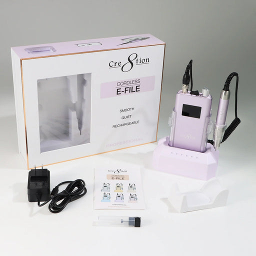 Cre8tion Cordless E-File Nail Drill, Soft Violet (Pk: 12 pcs/case)