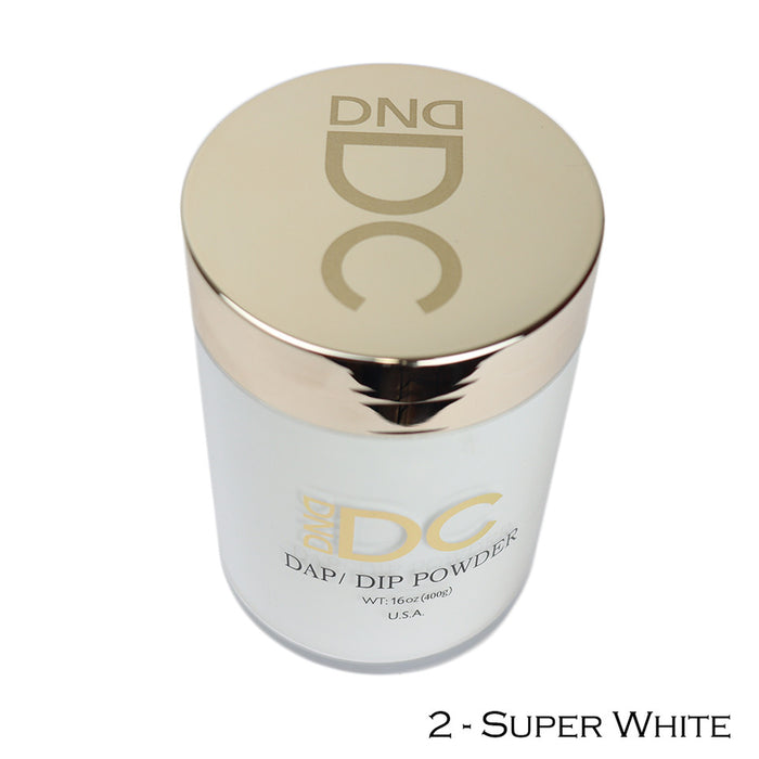 DC 16oz Dipping Powder, PINK & WHITE, SUPER WHITE, DC2 (PK: 22 jars/case)