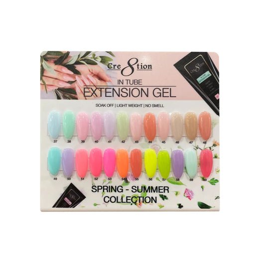 Cre8tion In Tube Extension Gel Set - SPRING & SUMMER (#37-60)