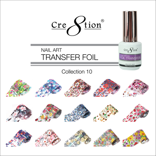 Cre8tion Nail Art Transfer Foil, Collection 10, 1101-1000 OK0225VD