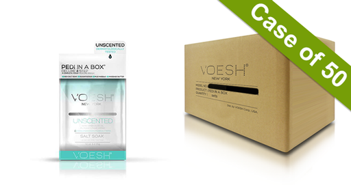Voesh UNSCENTED Pedi in a Box Deluxe 4 Step, CASE, 50 packs/case, VPC208 WHT