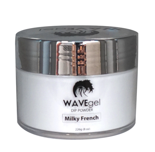 Wave Gel Acrylic/Dipping Powder, Pink & White Collection, MILKY FRENCH, 8oz