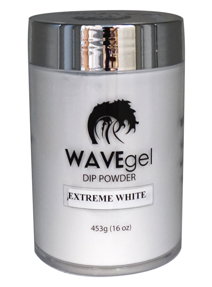 Wave Gel Acrylic/Dipping Powder, Pink & White Collection, EXTREME WHITE, 16oz