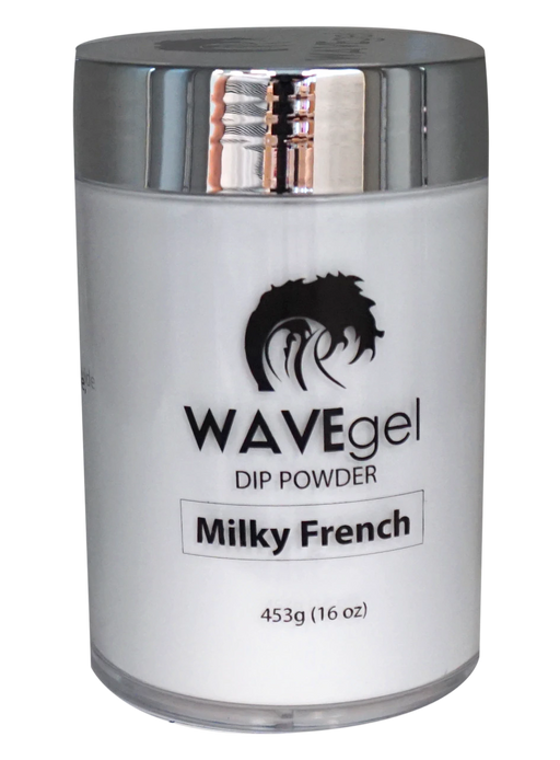 Wave Gel Acrylic/Dipping Powder, Pink & White Collection, MILKY FRENCH, 16oz