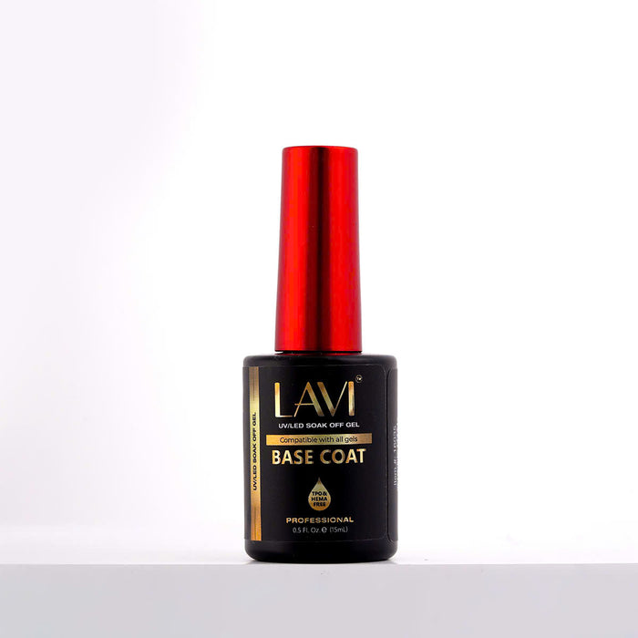 Lavi Base Coat 0.5oz (HEMA & TPO Free), V2 (PK: 25 pcs/box, 200 pcs/case)