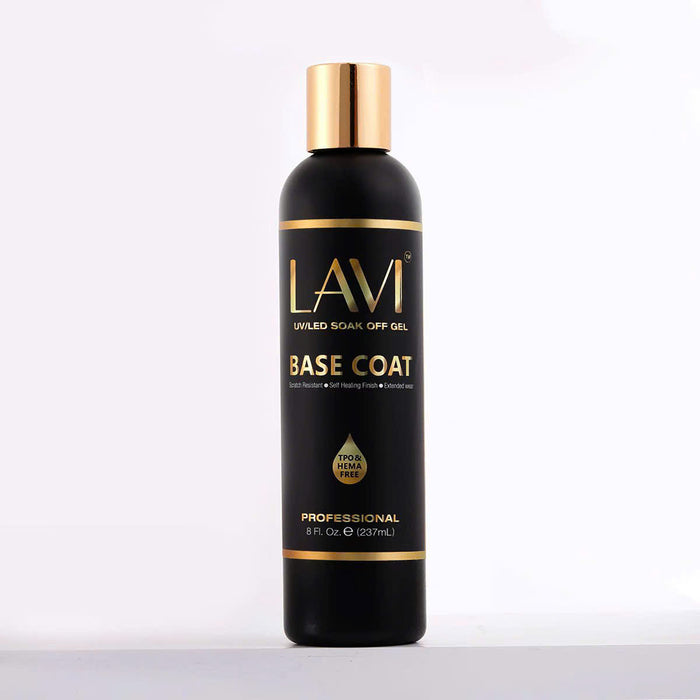 Lavi Base Coat Gel REFILL 8oz (HEMA & TPO Free), V2 (PK: 24 pcs/case)